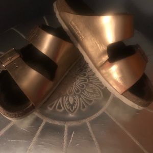 Rose gold Birkenstock’s